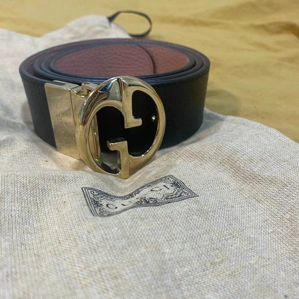 Gucci Belt Gold/Silver Pink/Black Reversible